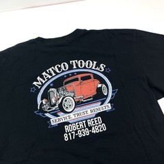 Matco Tools Black Hot Rod Car Graphic Racing Car T-Shirt Men Size XL