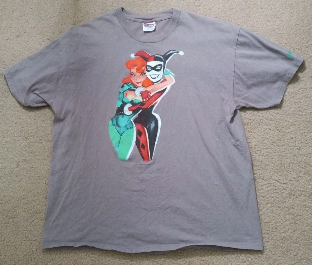 1998 Vintage Harley Quinn Poison Ivy Graphitti Designs T-Shirt XL Bruce Timm Art