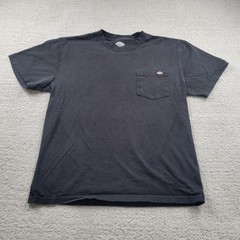 Dickies Shirt Mens M Black Pocket Tee Workwear Tagless Cotton Jersey Crewneck