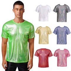 Men’s Blouse Travel Tops Workout T-shirt Round Neck Shirts Training Costume