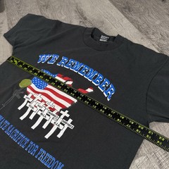 VNTG 80’s POW-MIA Military Appreciation Black Single Stitch USA Made T-Shirt L