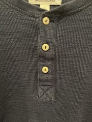 Mens Goodthreads Large Henley Long-Sleeve Navy Shirt