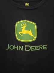 John Deere Logo T-Shirt XL Black Short Sleeve Farming Agriculture Tractor