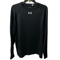 UNDER ARMOUR HEATGEAR SHIRT — Black Loose Fit Long Sleeve Men’s Large