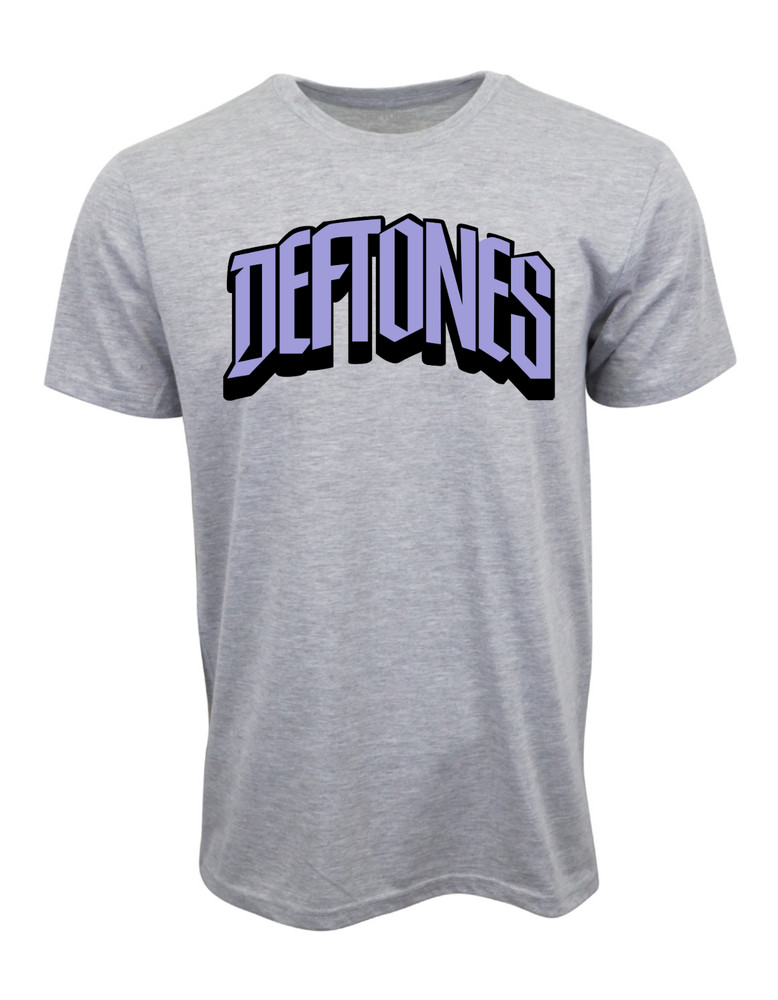 DEFTONES TACK TWILL LOGO T SHIRT GRAY