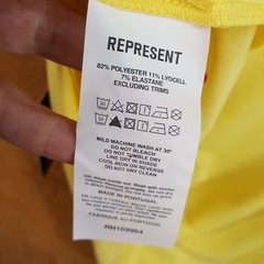 REPRESENT Shirt Mens Large Yellow Crew Cut Off Sleeveless Oversized Tank Tee