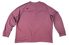 The Normal Brand Mens Shirt Size XXL Burgundy Puremeso 3 Button Henley L/S Logo