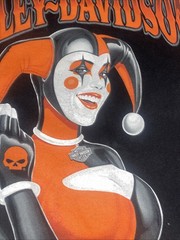 Size Medium-Mens-Harley-Davidson Harley Quinn T-Shirt-Black-Joker
