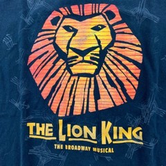 The Lion King Broadway Musical Mens Gildan Graphic T-Shirt Black 100% Cotton L