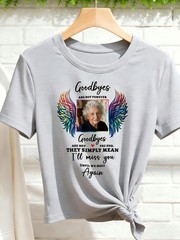 Customizable Personalized Round-neck T-shirt Tops Tee for Eternal Remembrance↗