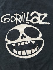 Vintage Gorillaz Russel Hobbs Skull Face T-Shirt Black Demon Days Phase 2 2005 M