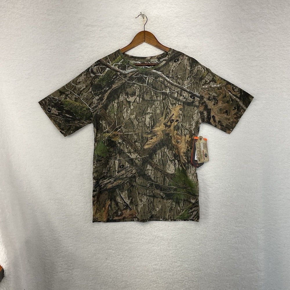 Mens Habit Camo Official Mossy Oak Outdoors Hunting Short Sleeve Shirt M