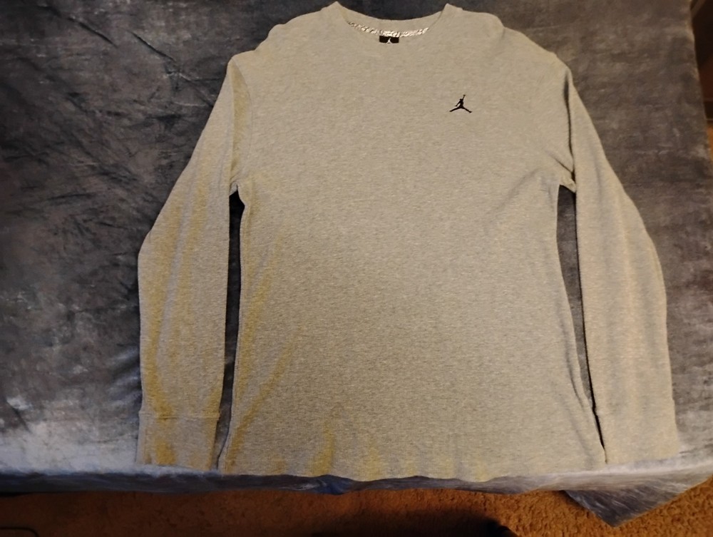 MICHAEL JORDAN NIKE JUMPMAN LOGO THERMAL KNIT SHIRT CHICAGO BULLS