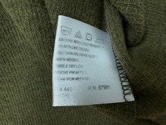 Vintage 90s Ribbed Knit Shirt Men Medium Minimalist Casual Olive Brown Midweight