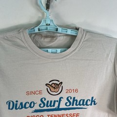 Disco Surf Shack TN T-Shirt Mens Size L Beige Comfort Colors Tag