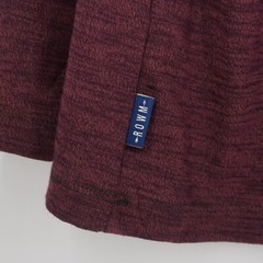 Dillard’s Rowm Men’s Long-Sleeve Henley Shirt XL Wine Purple Heather NWT