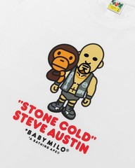 A BATHNIG APE Men’s BAPE WWE STONE COLD STEVE AUSTIN BABY MILO RELAXED FIT TEE