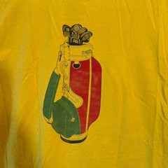 Vintage 90s Bermuda Golf Tee Yellow Graphic T-Shirt – Made in USA – Size L