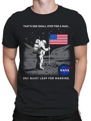 Officially Licensed NASA Moon Landing Astronaut Poster Men’s T-shirt