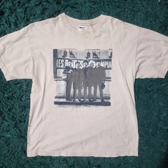 Vintage The Beatles Olympia Photo Tee White Murina USA XL 90s Rock Band