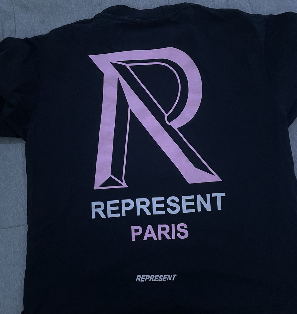 Represent Men’s Black Short Sleeve Shirt Size L Made In USA