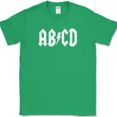 A B C D T-Shirt Funny Alphabet Humor Joke Gift Novelty Tee