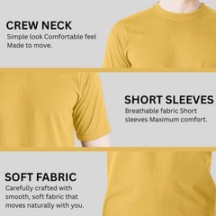 Crew Neck Men’s Heavyweight 100% Cotton Short Sleeve T-Shirts