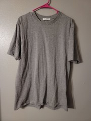 John Ashford Gray Plain Short Sleeve T Shirt Size XL Tall 100% Cotton