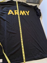 Military Army 3 Piece Set Physical Fitness Uniform 2 Shirts/1 Bag Black Large