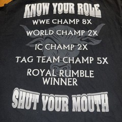 WWE The Rock Know Your Role Brahma Bull Champion Shirt Size XL