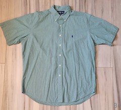 L Ralph Lauren Blake Short-Sleeve Button-Down Shirt Embroidered Blue Pony