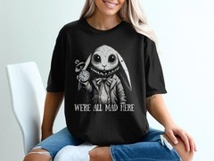 Alice in Wonderland T-Shirt: White Rabbit Mad Hatter Tee