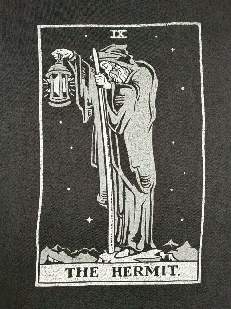 Delta Pro Weight The Hermit Tarot Card Graphic T-Shirt