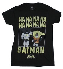 Batman & Robin DC Comics Mens T-Shirt – NA NA NA Cartoon Distressed Image