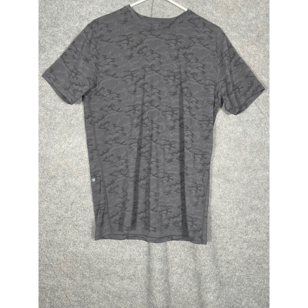 Mack Weldon Silver Crew Neck T-Shirt Mens Large Gray Camo Supima Cotton Blend