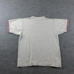 Vintage Wyoming Shirt Mens M Gray Eagle Feather Graphic Ringer Tee Made USA 90s