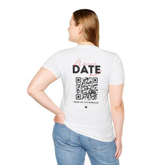 Funny Wanna Date Me QR Code Shirt Personalized Party Drinking Tee