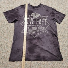 Affliction Shirt Mens Medium Tie Dye Live Fast Garage Built Motors Indian Native