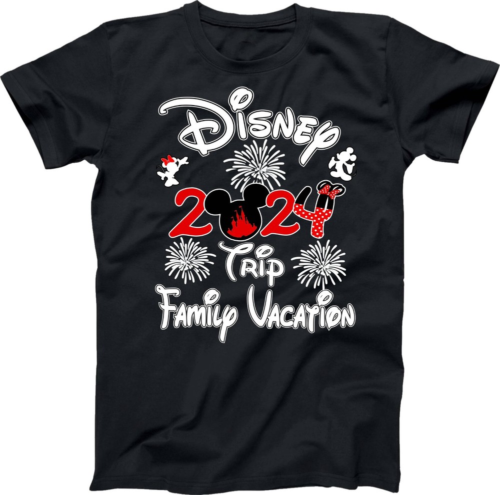 Disney Family Vacation 2024 fire works, Mickey, Minnie, Family Trip, Squad