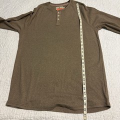 NEW The Normal Brand Puremeso Everyday Henley Taupe Mens Size L-T Long Sleeve