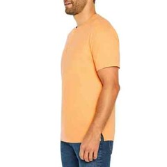 Gap Men’s Short Sleeve Slub Henley Size S Apricot Wash