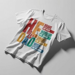 He Is Dad Brave Like David Christian Father’s Day Shirt Bible Scripture Tee