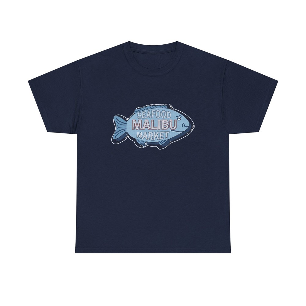 Seafood Malibu Market Souvenir Navy Blue T Shirt