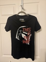 Star Wars Mandalorian “This Is The Way” Size M Black Cotton Crew Neck T-Shirt