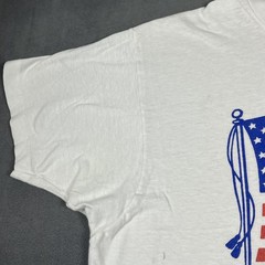 Vintage Support Our Troops Shirt Mens XL White American Flag Single Stitch 80s