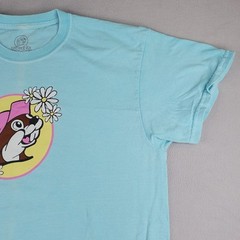 Bucees Happiness Blooms Shirt Unisex M Light Blue Daisy Jar Dual Beaver Graphic