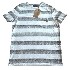 Indicode T-Shirt Mens XL Grey Striped Pocket Tee Nautical Scandi, Streetwear New