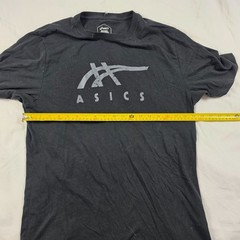 Asics Mens Logo Graphic Tee Medium Black Casual Short Sleeve T-Shirt Lightweight
