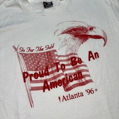 Vintage Atlanta 1996 Olympics T-Shirt L Single Stitch Eagle American Made in USA