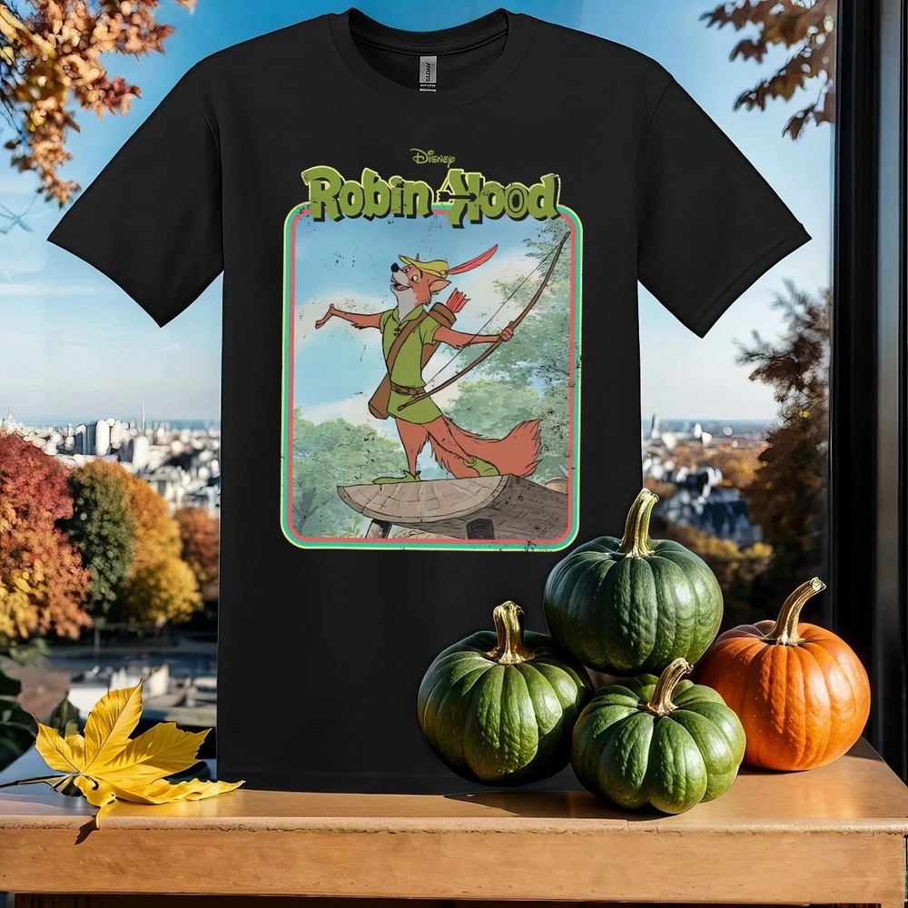 Disney Robin Hood Retro T-Shirt, T-shirt T Shirt Men Women Unisex Tshirt